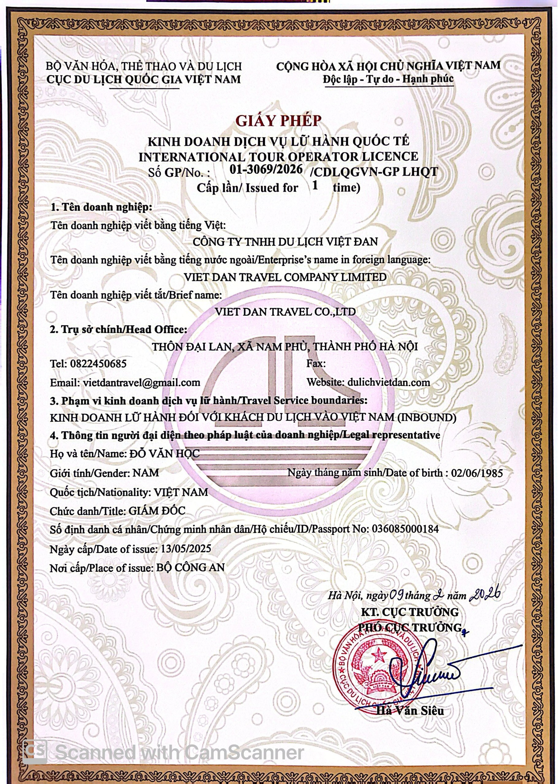 Giấy phép lữ hành quốc tế